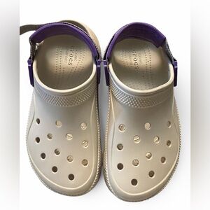 Crocs Unisex Hiker Xscape Clog M6/W8 Bone/Purple Platform Slingback Sandal
